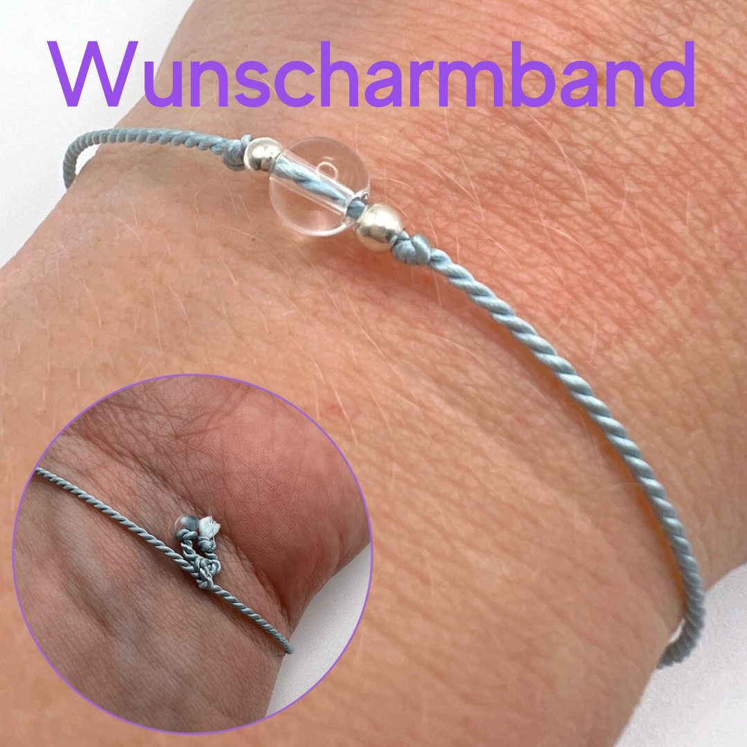 Wunscharmband ans Handgelenk knüpfen