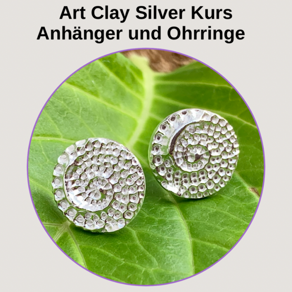 Art Clay Silver Kurs, Anhänger und Ohrringe artclaysilver.ch
